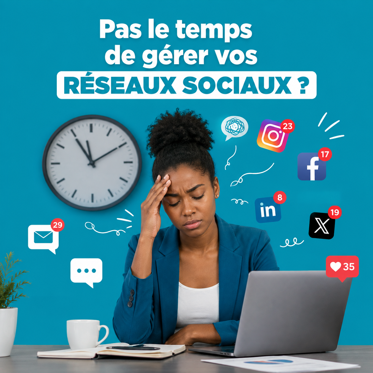 Pas le temps de gérer les réseaux sociaux