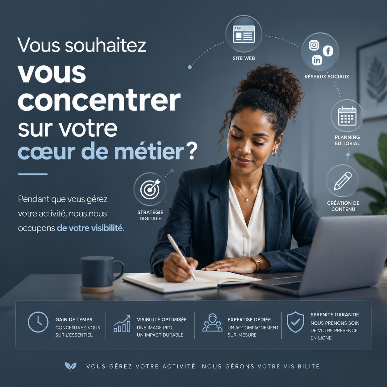 Concentrez-vous sur votre coeur de métier.